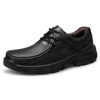 Abnkarwin Zapatos Casuales para Hombres de Cuero Genuino Tamaño Grande para Primavera y Otoño en Negro y Marrón Anti-Deslizante para Exteriores Material de Punta de Cuero Natural - details 16