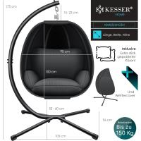 Hamaca de Lujo Marco y Cojín de Asiento Suave Cojín Lateral Cojín de Asiento y Respaldo Cesta - details 6