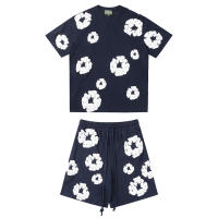 Conjunto de chándal de verano Denim Tears, camiseta y pantalón corto de hip hop unisex - details 5