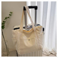 Bolso de mujer de lona de gran capacidad bolso de mano bolso de hombro estudiante universitario bolso versátil bolso de viaje multibolsillo - details 15