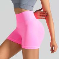 Pantalones cortos de yoga para mujer, color rosa, levantamiento de cadera, pantalones cortos de entrenamiento sin costuras, absorbentes del sudor y transpirables - details 6