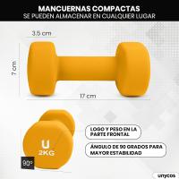 1 kg a 10 kg - Suaves al Tacto para Hombres y Mujeres, Diseño Ergonómico, Anti-Rodadura, Gimnasio en Casa, - details 3