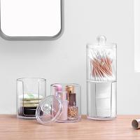 Caja de Almacenamiento Organizador de Baño para hisopos de algodón Cosméticos Joyería Maquillaje Eliminador de Maquillaje con Tapa de Bambú - details 7