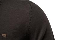 Cárdigan de algodón de invierno para hombre, suéter tejido con cuello a la moda para hombre - details 6