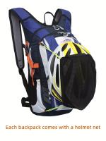 Mochila de gran capacidad 18L Multiusos para senderismo, escalada en montaña, ciclismo todo terreno - Correa ajustable, red para casco incluida, múltiples compartimentos para organización, diseño transpirable con correa de pecho ajustable, incluye silbato - details 6
