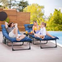 Taburete de Playa Plegable con Almohada 190x68x31cm 4 Posiciones Ajustables Carga de 300lbs - details 14