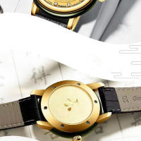 DUGARY fashion Couple quartz watch Brand waterproof Jade Chinese Loong phoenix Male Wristwatch Unique Relogio Masculino - details 1