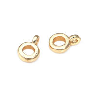Círculo redondo de latón de Color dorado de 18K, pulseras con agujeros grandes, collares de cuentas, colgantes, conectores, suministros para fabricación de joyas - details 23