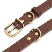 Collar duradero perros, collares cuero auténtico ustables para perros medianos y grandes, entrenamiento de pastor alemán, caza, - details 7
