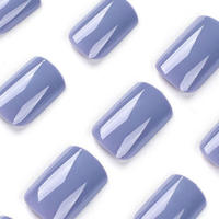 Uñas naturales falsas suaves de Color sólido Simple para mujer para actuación en escenario fiesta maquillaje de manos - details 0