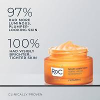 RoC Multi Correxion Revive + Glow 10% Vitamina C Blend Hidratante facial, crema en gel antienvejecimiento para un brillo instantáneo, hipoalergénica y - details 2