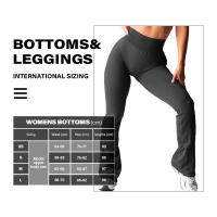 Leggings de Flare Negros Suaves para Workout Pantalones de Yoga Traje Deportivo Casual para Gimnasio - details 0