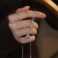 Collar con Colgante de Estrellas Plateado Esterlina S925 Joyería de Moda sin Alergias para Mujeres - details 7