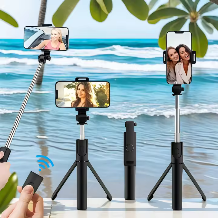 Soporte de Teléfono Móvil Multifuncional para Selfies, Diseño Integrado Inteligente, Soporte de Escritorio para Fotos y Selfies, Trípode Fijo para Fotografía Familiar, Transmisión en Vivo de Viajes al Aire Libre, Ideal como Regalo de Vacaciones - 1