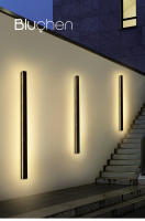 Luz de pared para exteriores, lámpara moderna de pared resistente al agua IP65, para AC85-265V, porche, puerta, 1800, 2000mm de largo, color negro - details 0