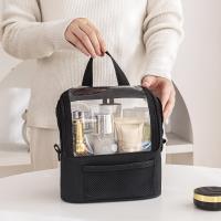 Bolsa de hombro para brochas de maquillaje profesional, contenedor de cosméticos de tela Oxford ligera, bolsa de almacenamiento de cosméticos transparente impermeable - details 13