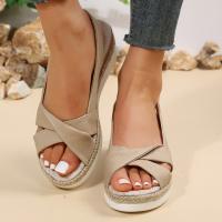 Sandalias de tacón de cuña para mujer, zapatos de verano - details 4