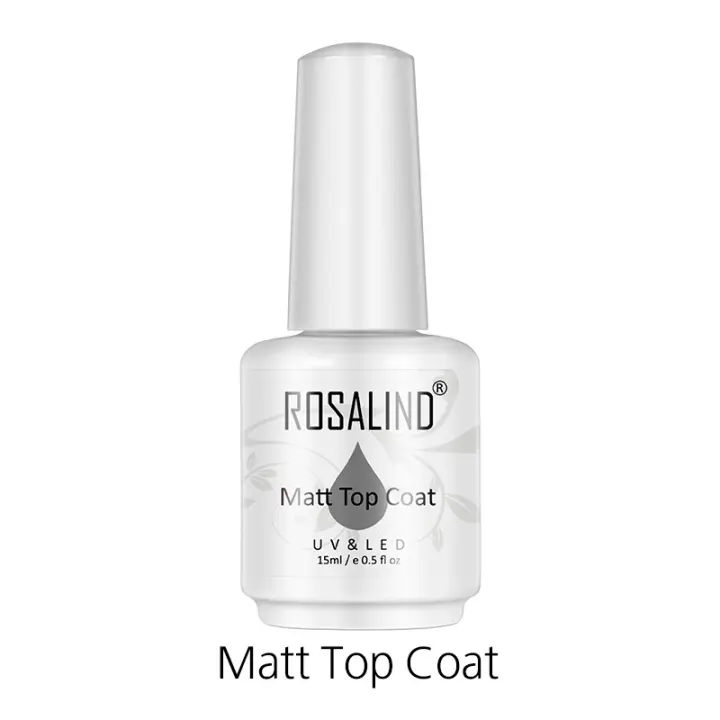 ROSALIND esmalte de uñas en Gel, Base y capa superior transparente, imprimación mate, semiperento UV, decoración de manicura - 1