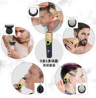 Nuevo corte de pelo eléctrico con pantalla digital para lavar todo el cuerpo, tijera de empuje eléctrica multiusos de una máquina, juego de dispositivos para el cabello de la nariz afeitadora - details 4
