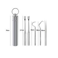 Juego de herramientas para palillos de dientes para el hogar, hilo dental de acero inoxidable para el cuidado dental - details 13