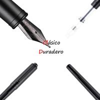 Pluma estilográfica de Punta FINA, estilográfica de Tonte líquida negra media de 0,5mm - details 1