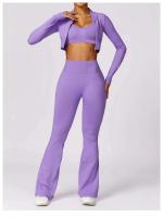 Campana de yoga para mujer - Pantalones deportivos transpirables para correr en gimnasio ajustados con cintura alta y salto de cadera - details 9