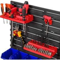 Sistema de Almacenamiento para Herramientas y Cajas Apilables Placas de Pared Extra Fuertes PAFEN Estante Vertical (Rojo/Negro) - details 10