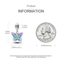-Colgante de mariposa mágica para mujer, abalorio de plata 925, compatible con Pulsera Original, regalo de joyería fina - details 1
