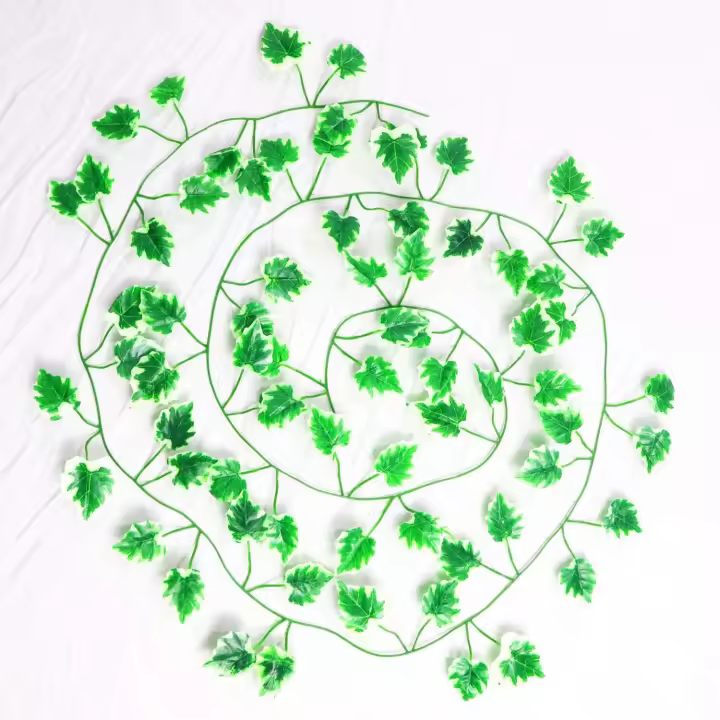 1 pieza 2M decoración del hogar guirnalda de hojas artificiales plantas vid follaje falso enredadera corona de hiedra verde - 1