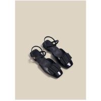 Sandalias de tacón grueso de las mujeres 2025 nuevo verano exterior desgaste de gama alta cabeza cuadrada antideslizante zapatos Mary Jane - details 6