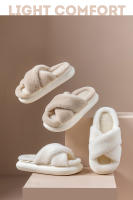Pantuflas De Lujo Para Mujer Invierno Comodidad Casual Plush Talla Grande Zapatillas De Interior Con Plataforma Moda Designer - details 3