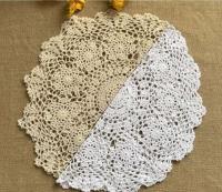 Alfombra ENCE de crochet hecha a mano, pasillo de mesa redonda, posavasos de boda, pantalla de sofá, accesorios de bricolaje, juego de 2 piezas - details 7