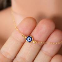 ¡Los más vendidos! Collar de ojo azul versátil Türkiye Devil's Eye para niña - details 0
