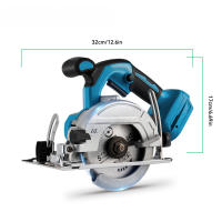 Sierra circular eléctrica YOFIDRA sin escobillas 5 en 1 de 125 mm, herramienta de corte eléctrica para carpintería con ajuste, compatible con batería Makita de 18 V. - details 2