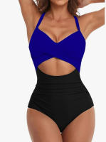 Nueva bolsa suave de una pieza traje de baño cruzado bikini con tirantes en la espalda traje de baño ajustado - details 2
