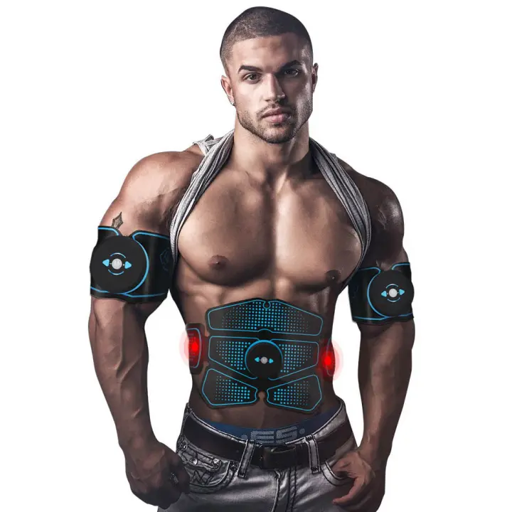 Estimulador muscular de entrenamiento abdominal, electroestimulador de músculos, EMS, equipo de entrenamiento para fitness y ejercicio de gimnasia en casa - 1