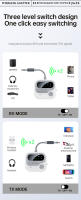 Receptor y transmisor de Audio Bluetooth 5,4, 3,5 MM, AUX, compatible con tarjeta TF, micrófono, adaptador inalámbrico para coche, avión, TV y PC - details 3