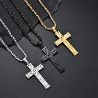 Collar Unisex de Acero de Titanio Cruza con Lazo Irlandés Longitud de 60CM - details 1