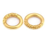 Anillo de Cierre Redondo de Brasso Dorado Mate Joyería de Alta Calidad - details 31