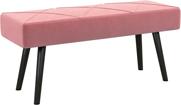 Taburete Pie de Cama Multifuncional Banco Pie de Cama Moderno Banco Dormitorio con Pies de Acero y Asiento Acolchado Carga 120 kg para Entrada Pasillo 100x36x45 cm Gris - 1