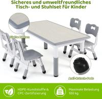 AuAg Juego de mesa multiactividad para niños de 5 piezas, escritorio de estudio para niños, juego de sillas de escritorio para niños, juego de mesa y 4 sillas para niños, altura ajustable - details 36