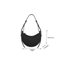 Bolso De Media Luna Polene Para Mujer Bolso De Cuero Para Las Axilas - details 0