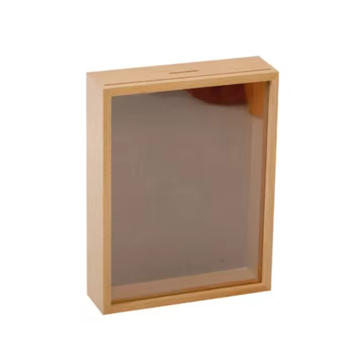 Marco de Fotos de Madera con Caja de Ahorros Decoración de Casa Divertida para Niños - 1