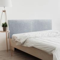 Cabecero de Polipiel o Tela Acualine Liso Dual Dividido en 2 Piezas Tapizado de Alta Gama Cabezal Tapizado Moderno (Tela Beige, 190cm Dual (Camas 180/190)) - details 13