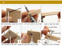 Herramienta de costura de cuero DIY, máquina de coser manual de cuero, hilo encerado para artesanía de cuero, tiras de cinturón de costura de borde, herramientas de Zapatero - details 5