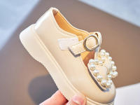 Zapatos de cuero para niña con lazos de perlas, zapatos planos suaves y cómodos con perlas de princesa, primavera y otoño - details 21