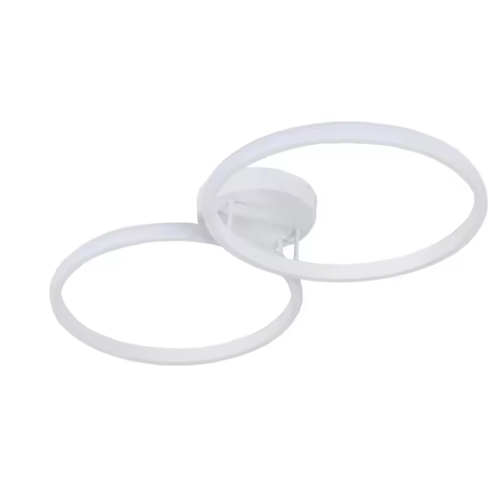 GOECO-Lámpara LED de Techo Doble Redonda de Aluminio, Lámpara Moderna de 36W-54x30x30 CM-4000K, Luz Neutra blanca, Iluminación Interio - 1