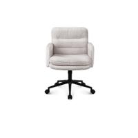 Silla Escritorio de Cachemira, Silla Oficina de Respaldo Alto, Cómoda Silla Tocador con Altura Ajustable, Sillas Ordenador para Hogar y Dormitorio, Crema - details 8