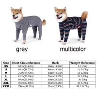 Traje fisiológico elástico para perro, mono a rayas cálido y transpirable, camisa suave calmante para perro, ropa para perros de cuatro patas - details 0