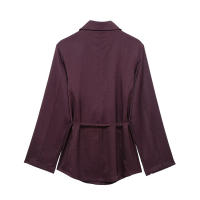 OUWU- Conjuntos De Pantalones De Cintura Para Mujer, 2 Piezas, Camisa Con Cinturón A La Moda, Traje Informal De Dos Piezas, Traje Para Mujer 2025 - details 4